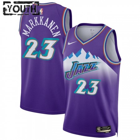 NBA Børn Trøje Utah Jazz Lauri Markkanen 23 2022-23 Nike Classic Edition Lilla Swingman